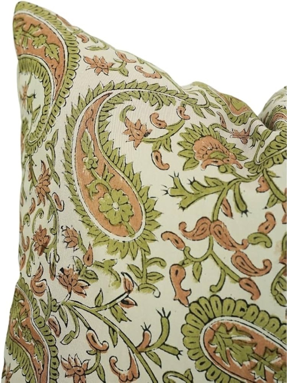 🆕Bohemian Soft Linen Hand Block Print Floral Vintage Kiara Pillow Cover 22”x22” - Picture 3 of 11
